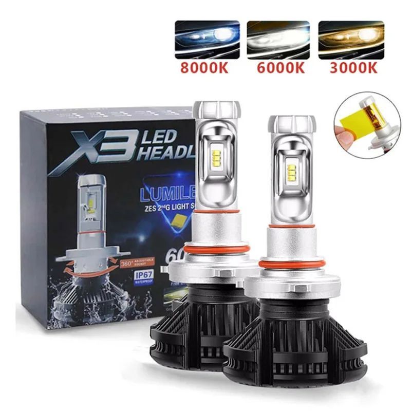GENERICO - Par De Led X3 H4 Alta Baja Alta Potencia