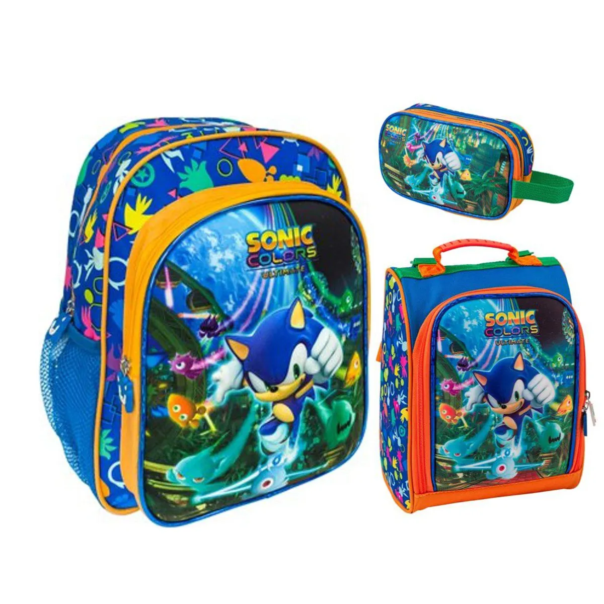 SCOOL - SET MOCHILA SCOOL MAGIC A4 SONIC + LONCHERA Y CARTUCHERA