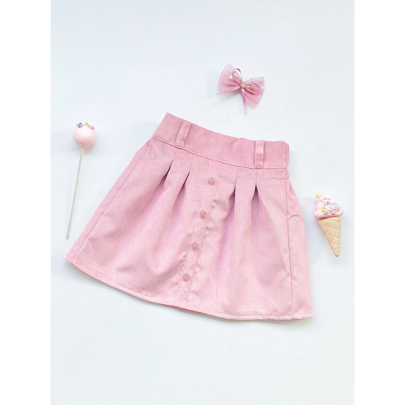 KIDS MASHMELO - Falda de Corduroy con Pliegues y Bolsillos para Niña Kids Mashmelo