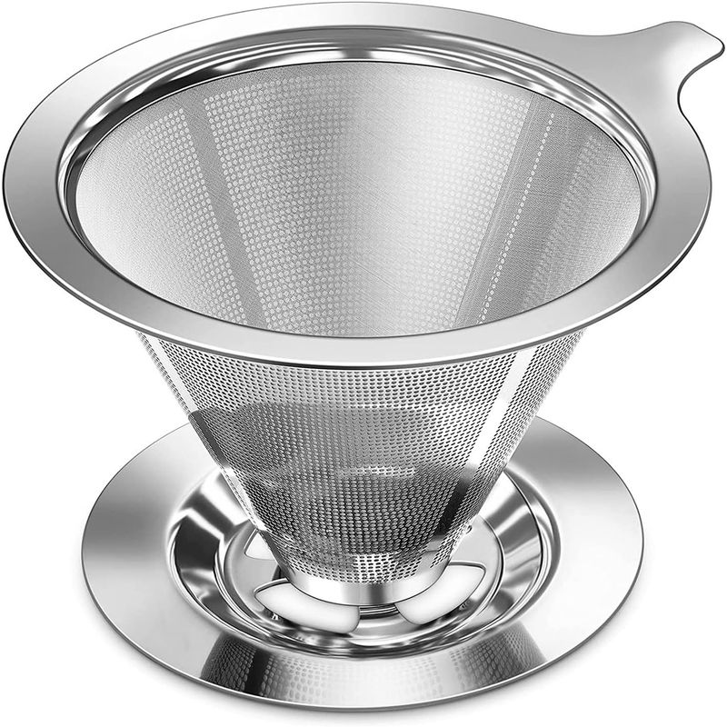 GENERICO - Dripper   v60 de acero 1 - 2 tazas