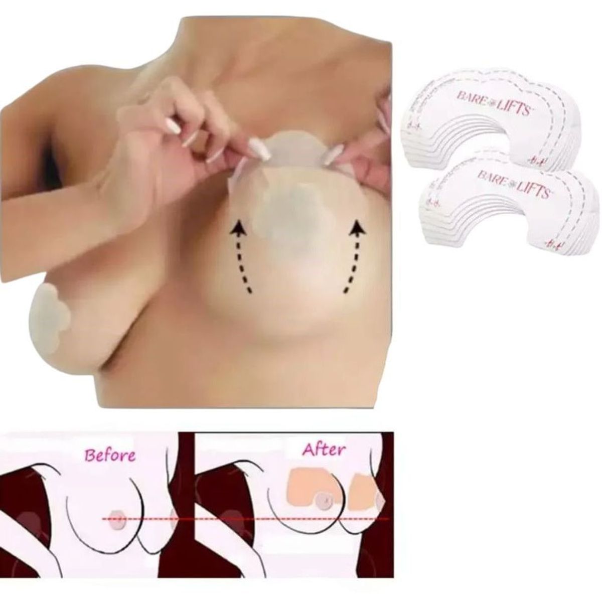 GENERICO - Levanta Senos Bare Lifts por 10 Unid