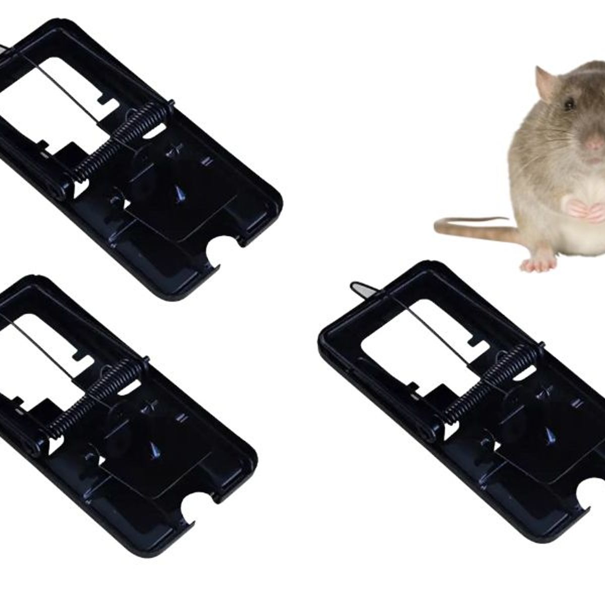 GENERICO - 3 Trampas De Metal Para Ratones Rápida Y Efectiva