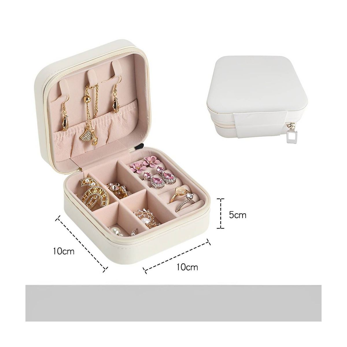 GENERICO - Mini Joyero Cofre Organizador Portatil Multiusos