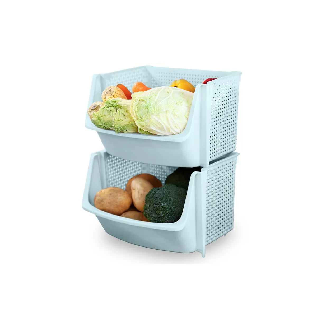 GENERICO - Caja Organizador Cesta Apilable Verdulero Frutero