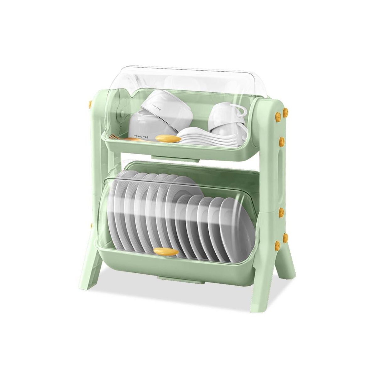 GENERICO - Escurridor de Platos Estante Organizador Cocina Tapa Elegante