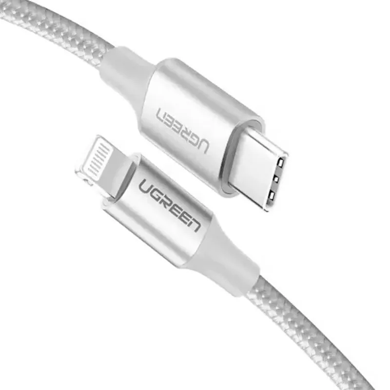 UGREEN - Cable Usb-c Macho Lightning Premium 1m Carga Nylon 20w