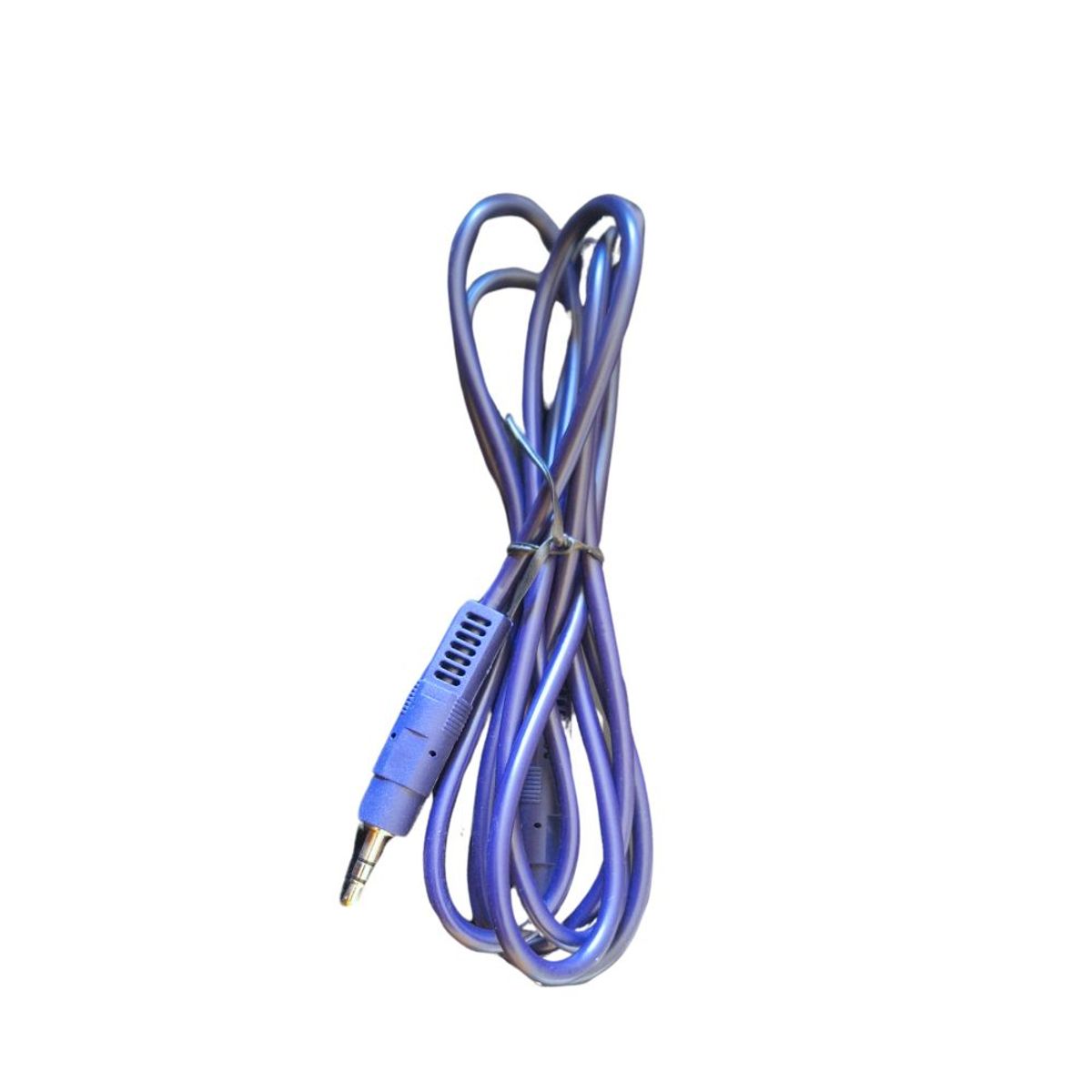 GENERICO - Cable Auxiliar Audio Jack 3.5 mm (MACHO A MACHO) 1.71 cm Azul Marino
