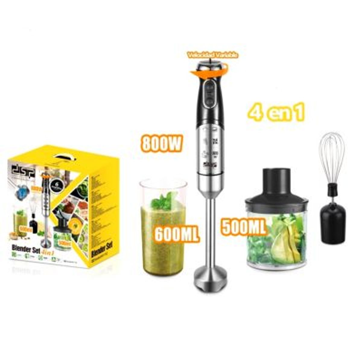 Dsp - Batidora de Inmersión DSP 4 en 1 800W