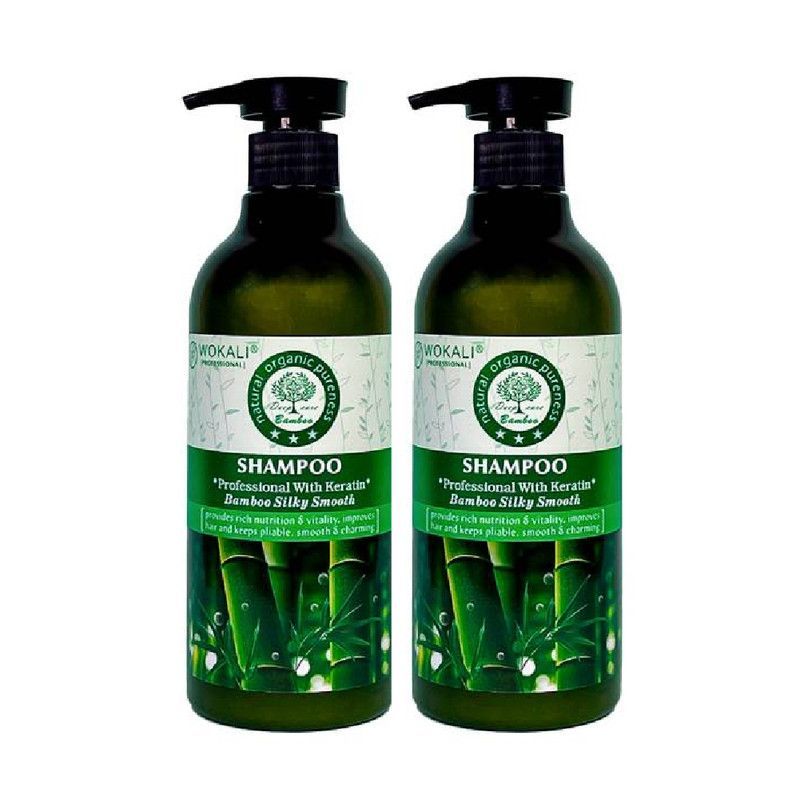 WOKALI - Pack de 2 Shampoo de Bambo Wokaly de 550 ml