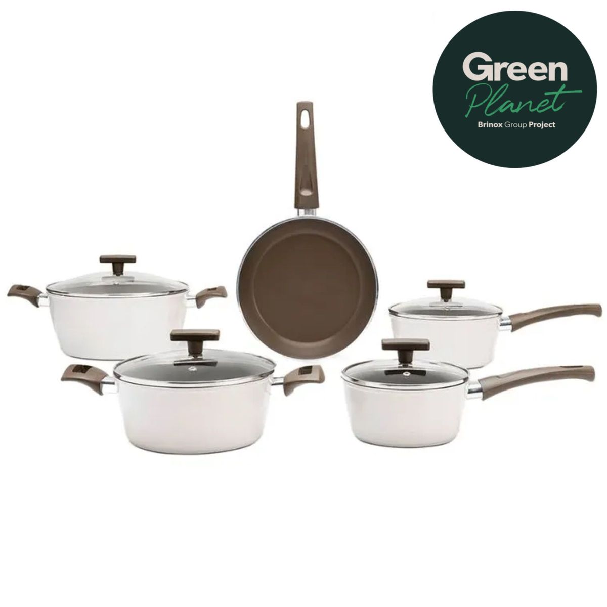 BRINOX - Juego de Ollas 9 Piezas Brinox Organika