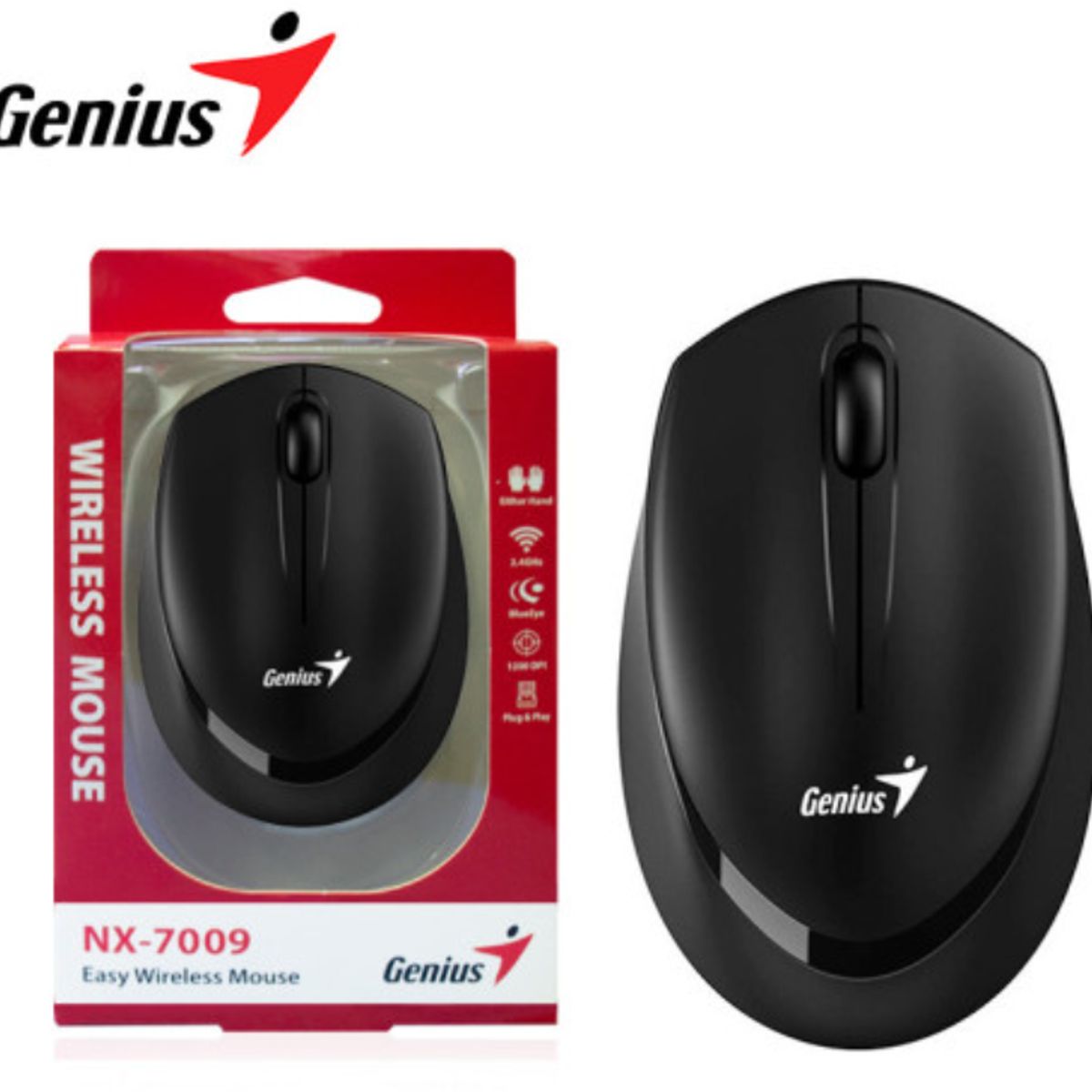 GENIUS - MOUSE GENIUS NX-7009 WIRELESS BLUEEYE BLACK