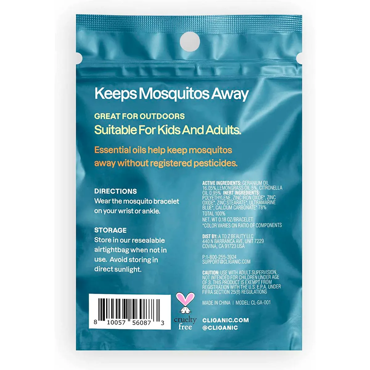 SIGNATURE - Pulsera Repelente Anti Mosquitos - Cliganic x1 Unidad