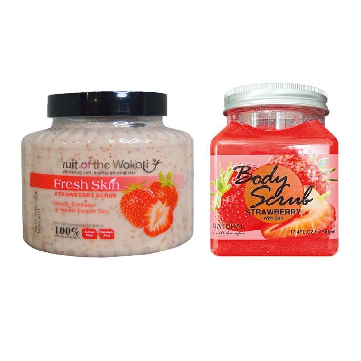 WOKALI - Pack de Exfoliante Corporal de Fresa Wokali