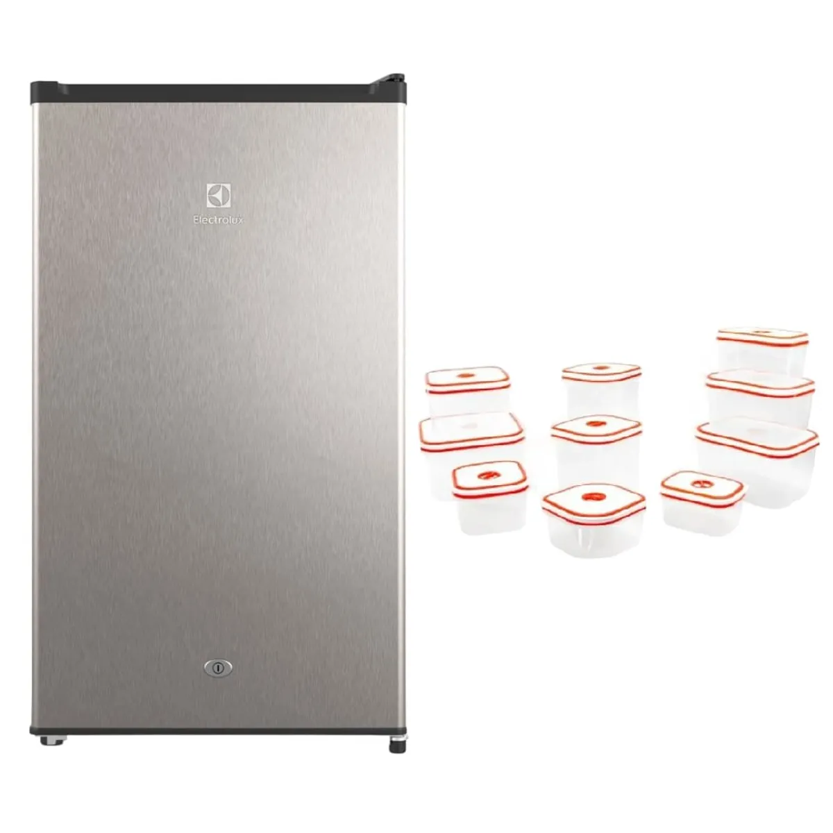 ELECTROLUX - Combo Frigobar x 90L ERD090G2HWG+A14278701-Tapers x10pzs Electrolux