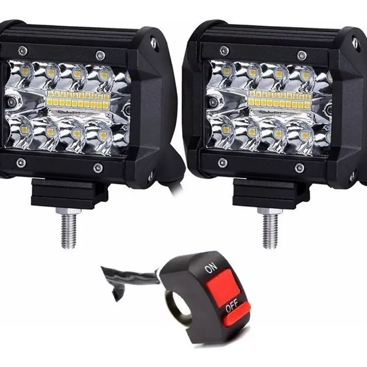 Par Luces Led  60W  Auxiliares Auto Moto 4x4, marca GENERICO - Foto Principal