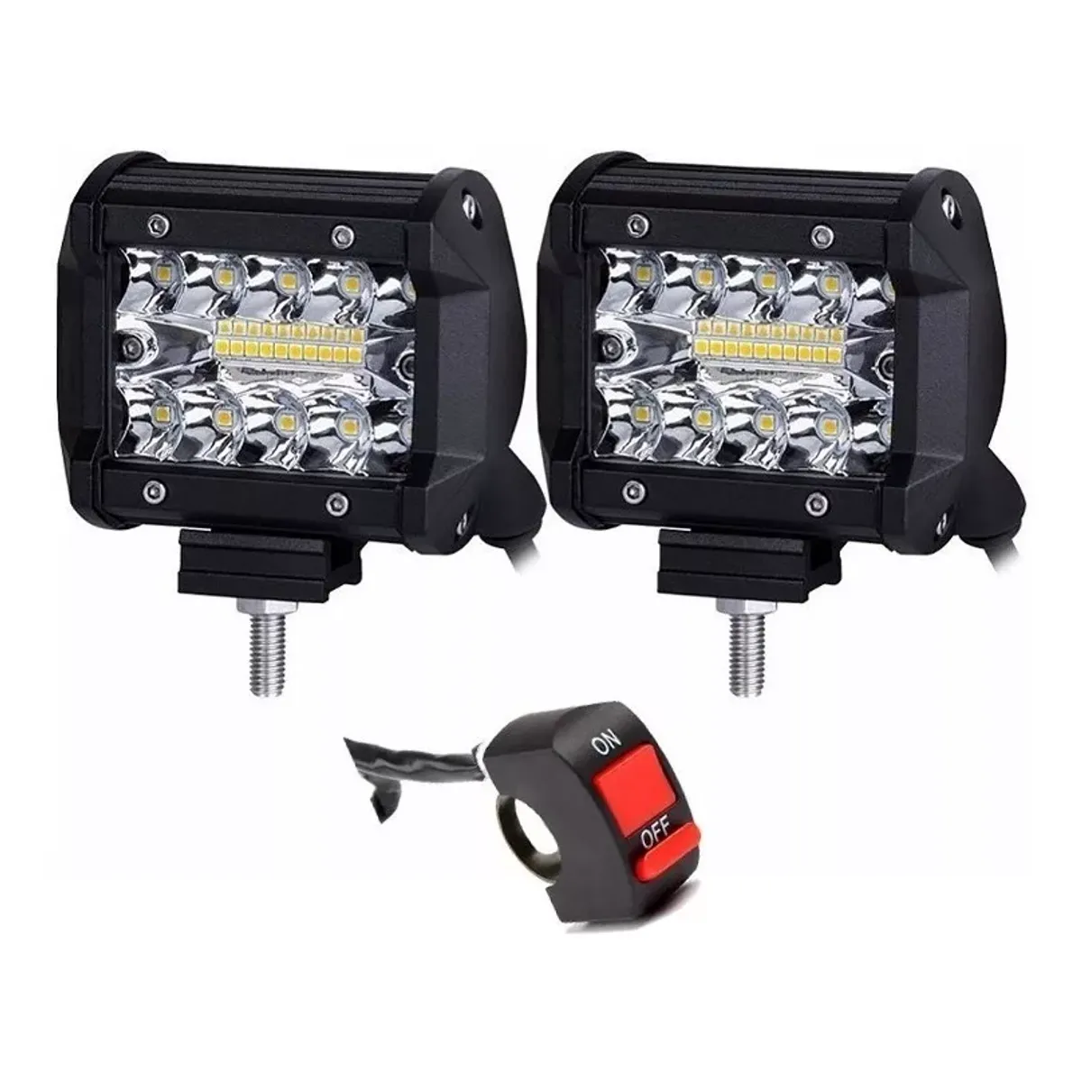 Par Luces Led  60W  Auxiliares Auto Moto 4x4, marca GENERICO - Foto Principal