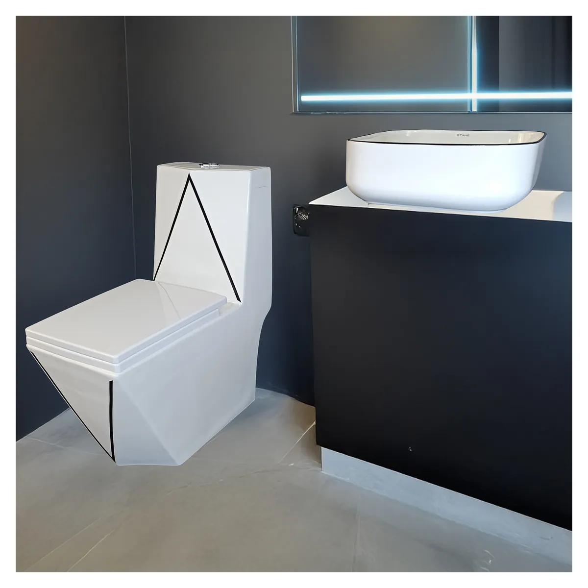 STONE - COMBO INODORO HERSEL BLANCO - AMALIA CLASIC STONE