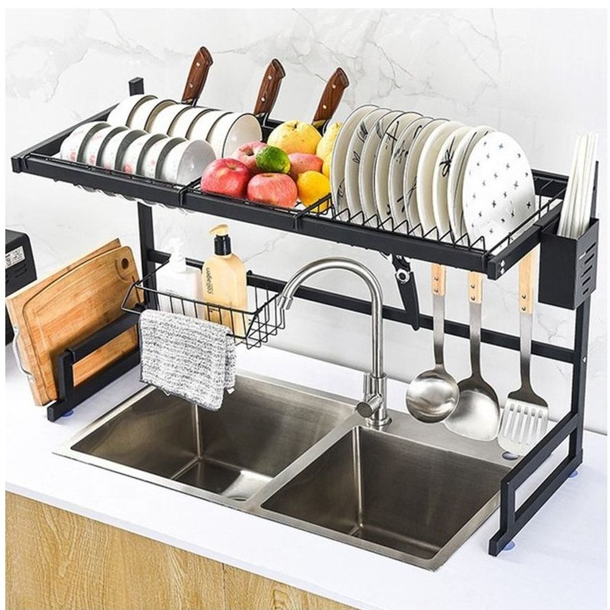 GENERICO - Rack escurridor de utensilios de cocina para Fregadero de 85cm