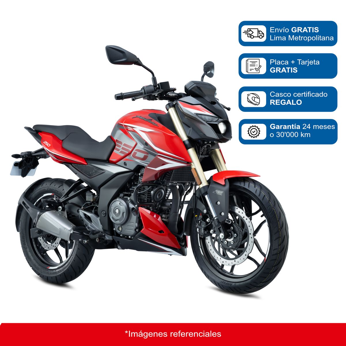 BAJAJ - MOTO PULSAR N 250 - ROJO