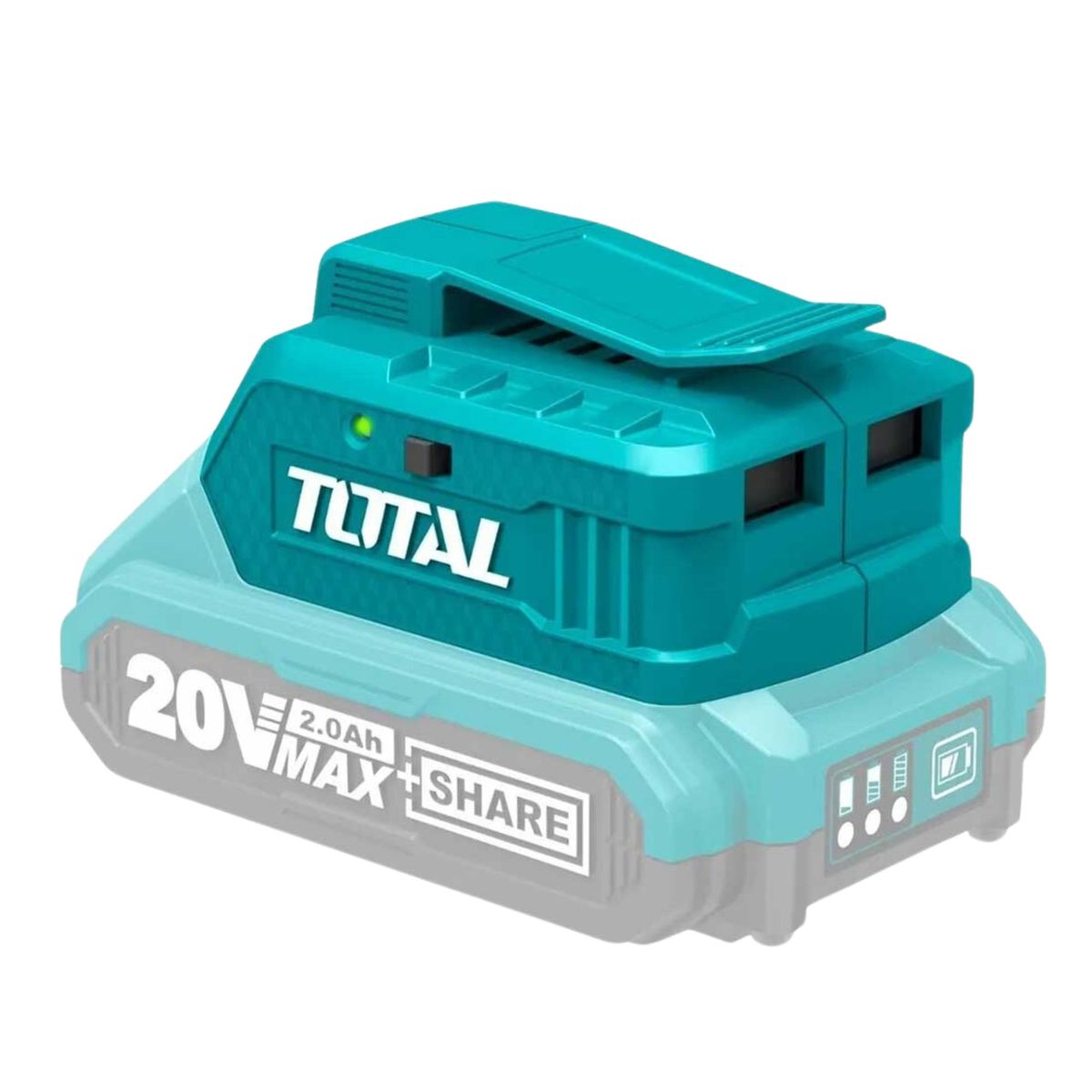 TOTAL TOOLS - Cargador Usb Tipo Powerbank 20v Para Baterías Total E Ingco