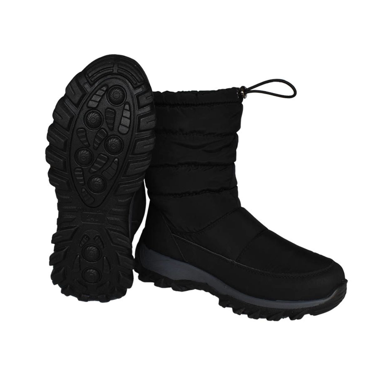 GENERICO - BOTA IMPERMEABLE ACOLCHADA PARA NIEVE Y LLUVIA SNOW BOOTS NEGRO