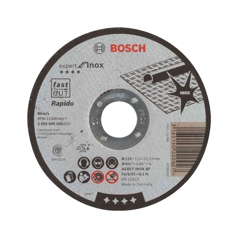 BOSCH - Bosch Disco Abrasivo Corte Expert Inox  115X1.0 Recto