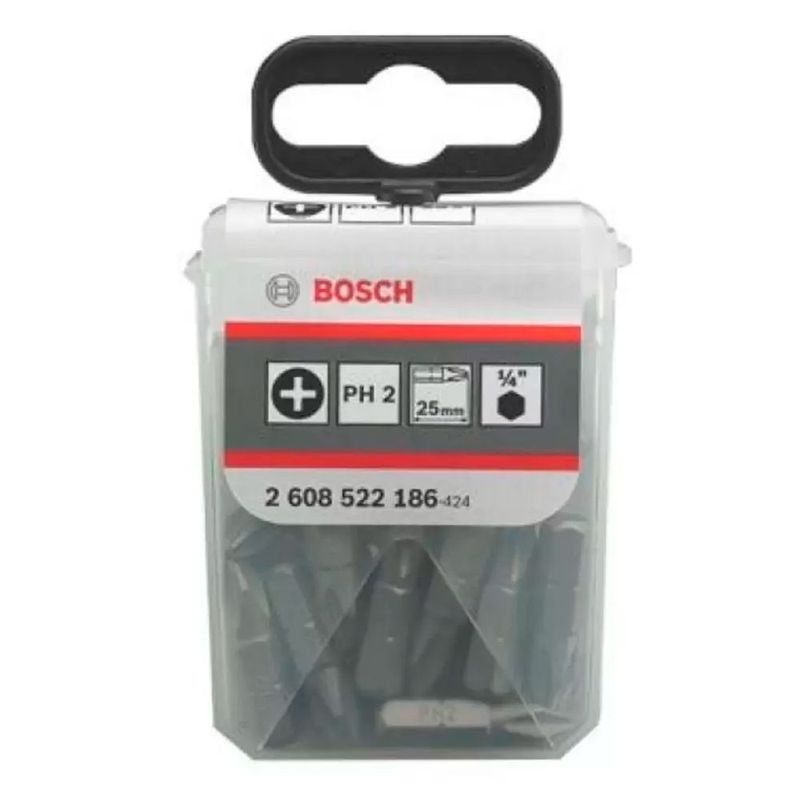 BOSCH - Bosch Punta Phillips 2X25mm 25 Unidades Caja Plastica