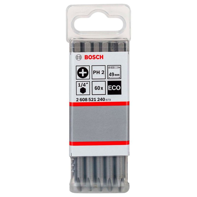 BOSCH - Bosch Punta Phillips 2X50mm 60 Unidades Caja Plastica