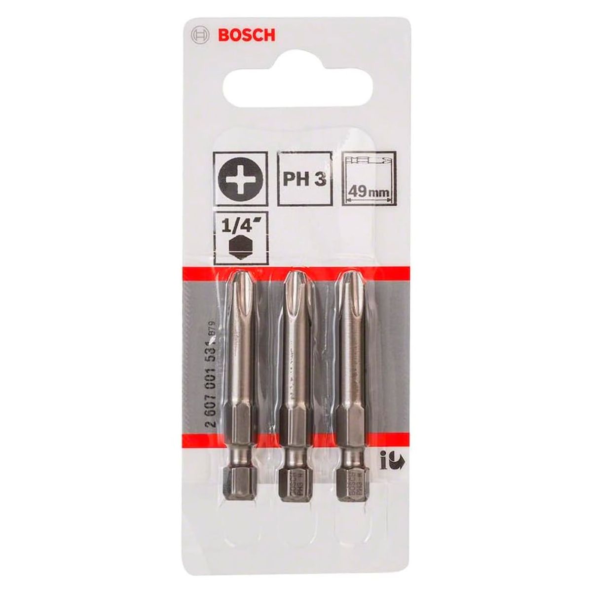 BOSCH - Bosch Punta Phillips 3X50mm 3 Unidades