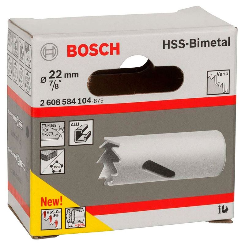 BOSCH - Sierra Bosch Copa Cobaltada Bimetal 22mm  7/8"