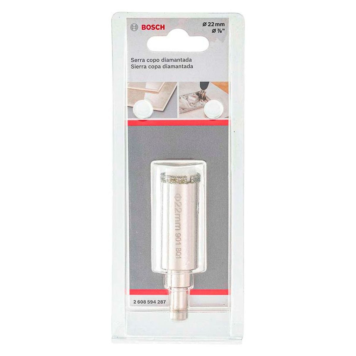 BOSCH - Sierra Bosch Copa Diamantada Porcelanato Ceramico 22mm