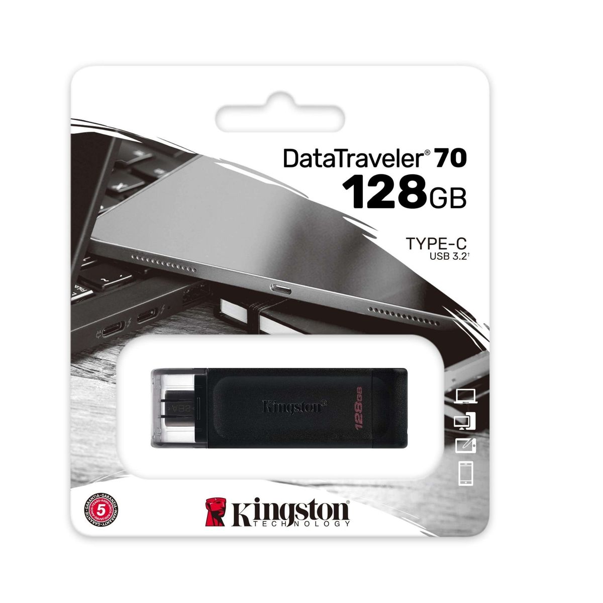 KINGSTON - Memoria Flash USB Kingston DataTraveler 70 128GB USB-C
