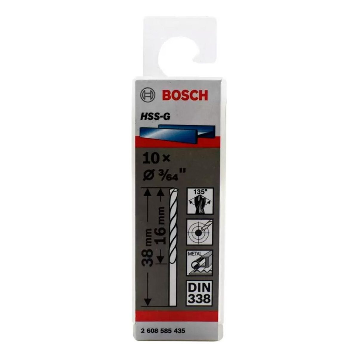 BOSCH - Bosch Broca Metal HSS-G X10U  1.2mm  3/64"