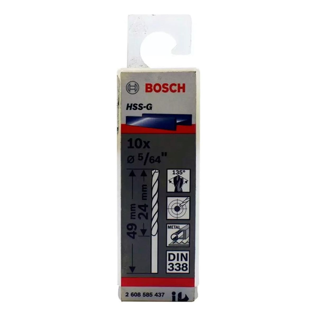BOSCH - Bosch Broca Metal HSS-G X10U  2.0mm  5/64"