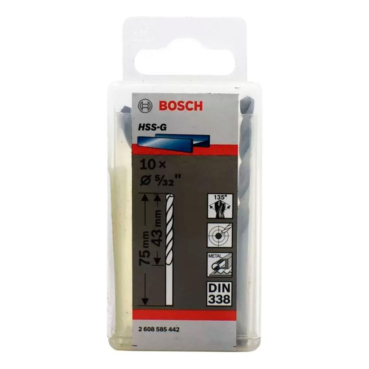 BOSCH - Bosch Broca Metal HSS-G X10U  4.0mm  5/32"