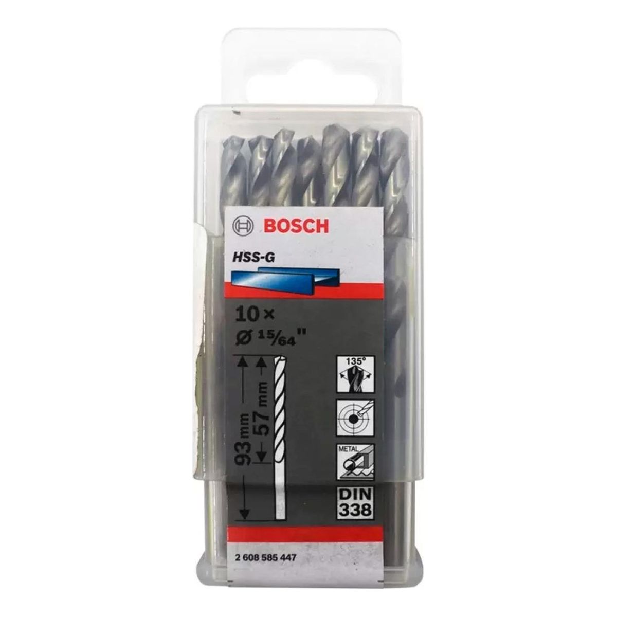 BOSCH - Bosch Broca Metal HSS-G X10U  6.0mm  15/64"