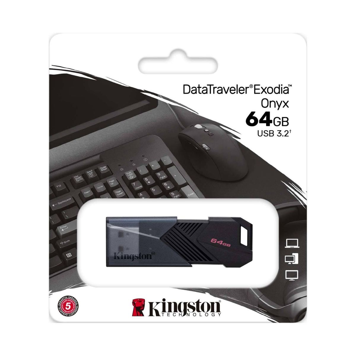 KINGSTON - Memoria USB Kingston DataTraveler Exodia Onyx 64GB Negro