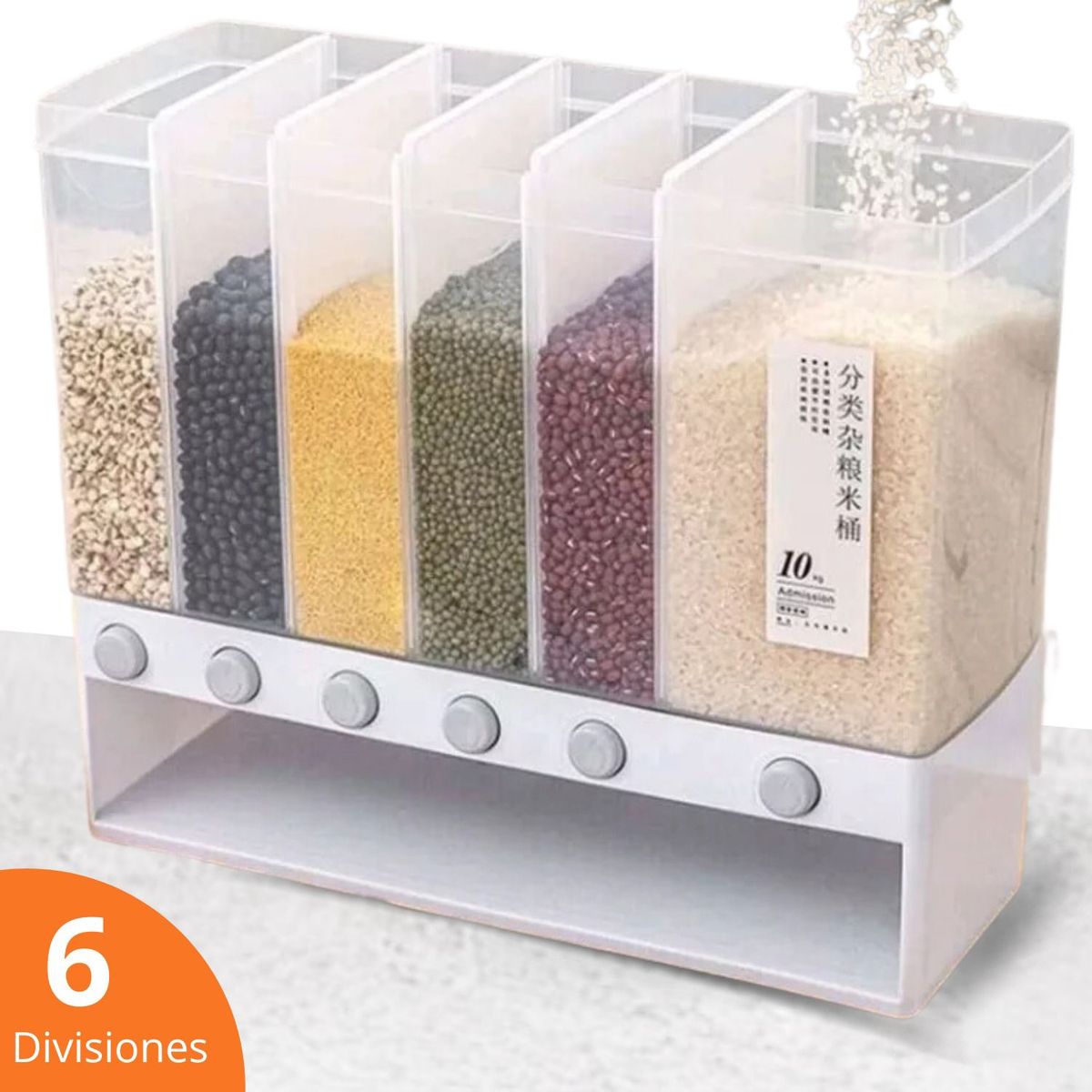 GENERICO - Dispensador De Menestras 6 Rejillas