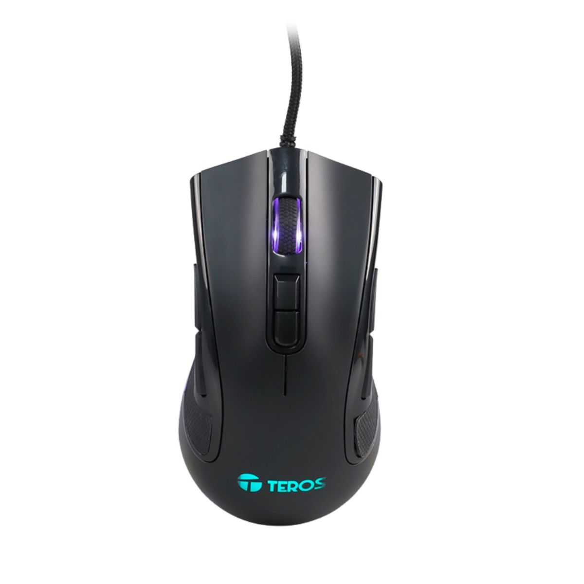 TEROS - Mouse Teros TE-5167N, Óptico, USB, 12800 DPI, RGB, Negro