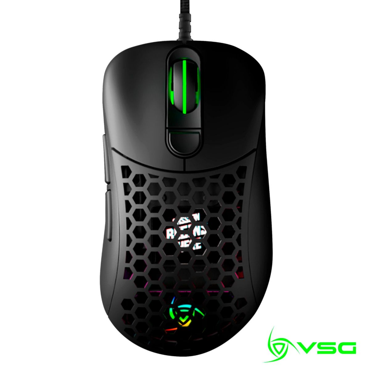 VSG - Mouse Gamer VSG Aquila Air Alámbrico Negro Mate