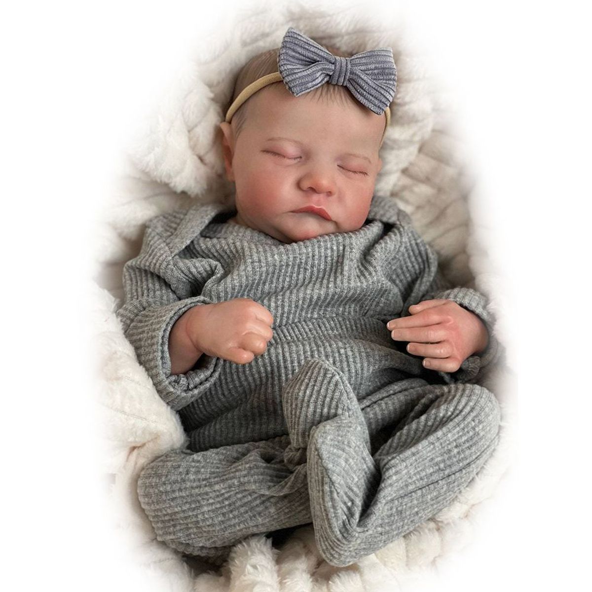 LIANYUN - Muñeca bebe  vinilo de silicona juguetes para 49CM