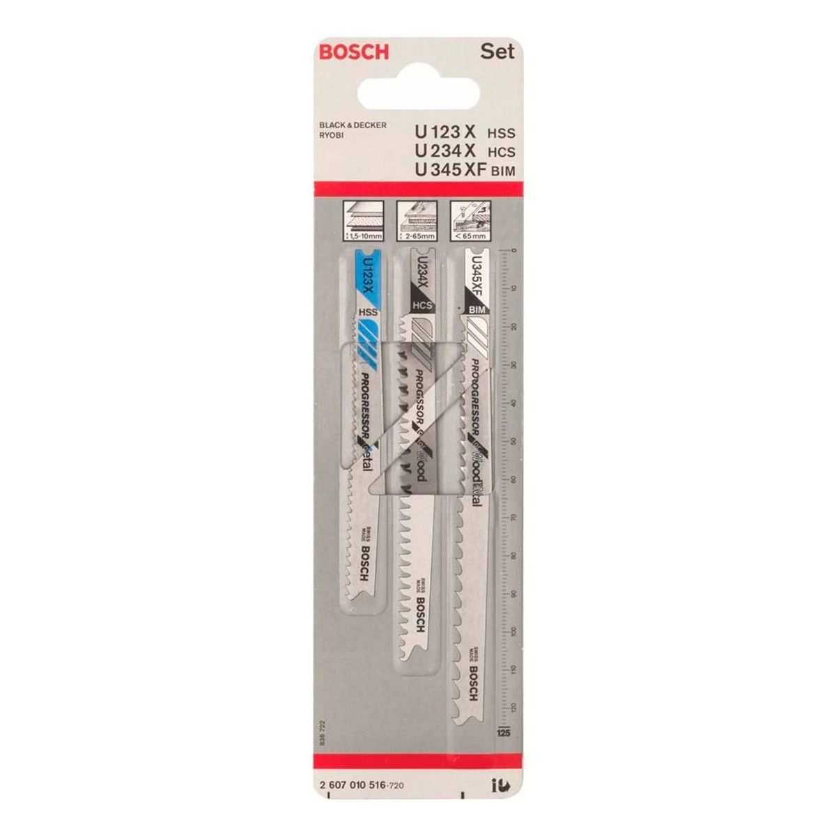 BOSCH - Set Seguetas Metal Y Madera U123 234345