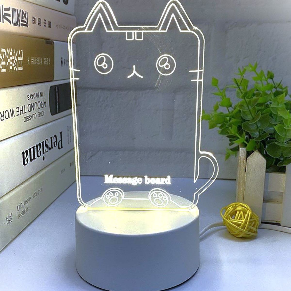 GENERICO - REGALO - LAMPARA TABLERO DE MENSAJES CON CAJA PARA PILAS Y CABLE USB