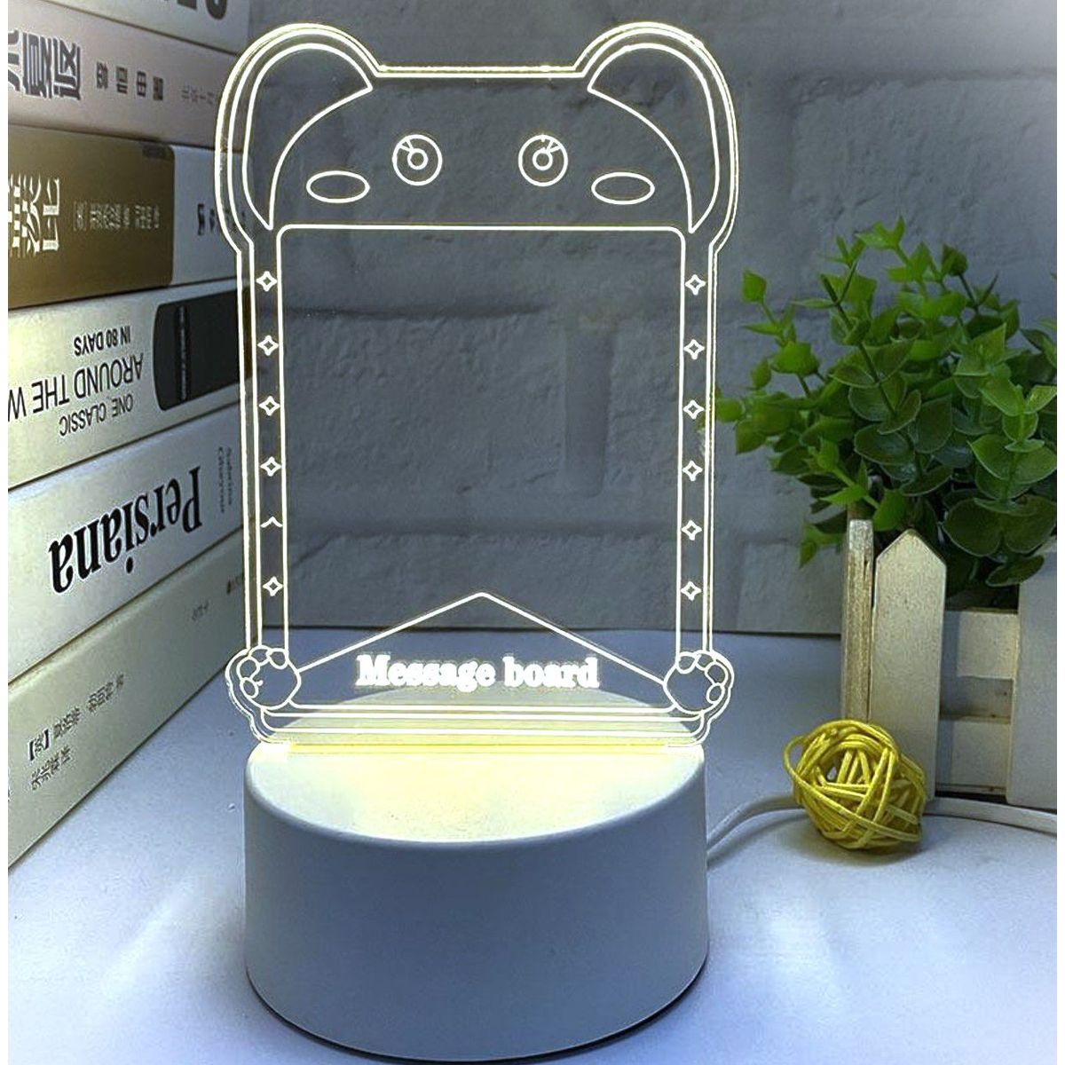 GENERICO - REGALO - LAMPARA TABLERO DE MENSAJES CON CAJA PARA PILAS Y CABLE USB