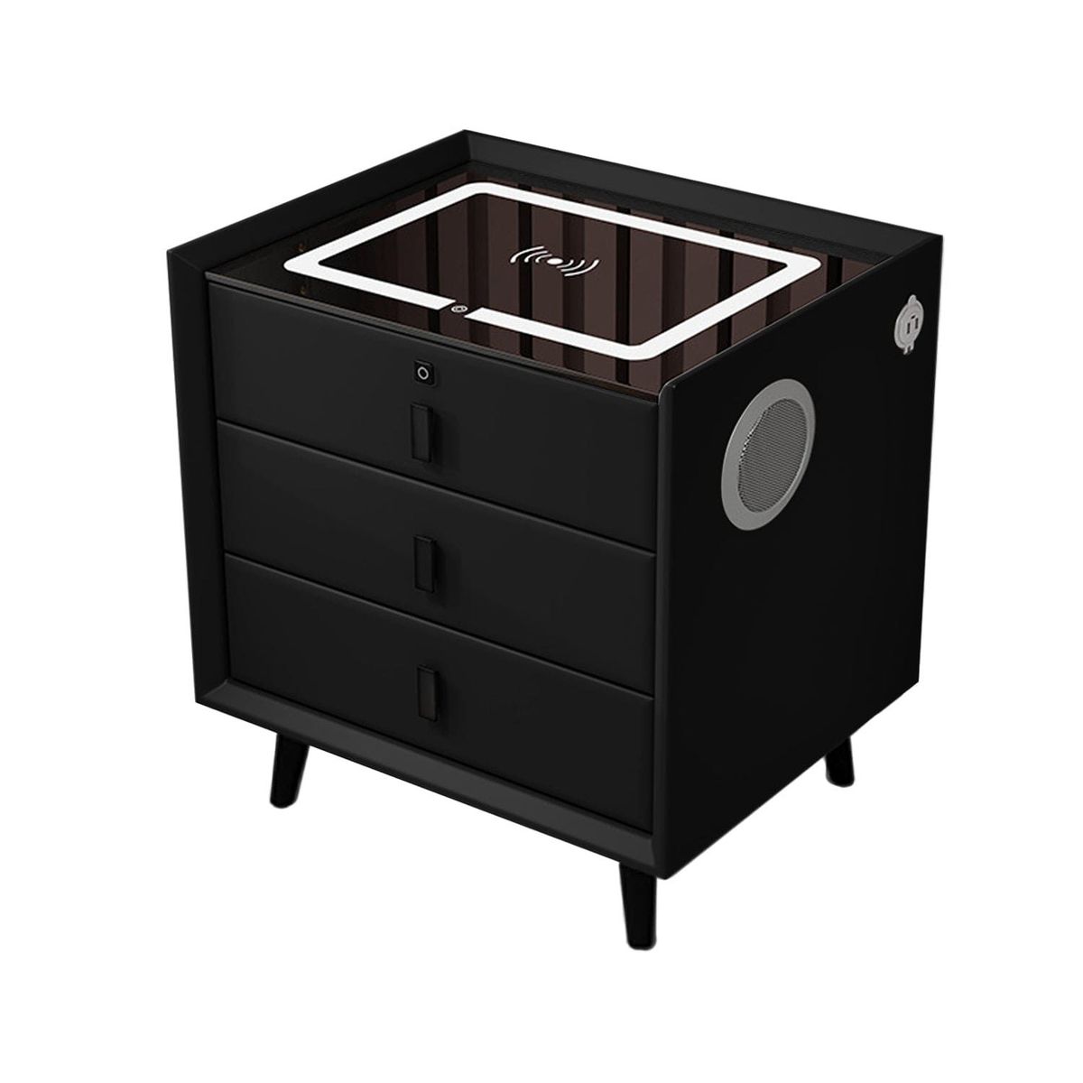 GENERICO - Mesa de Noche Smart 900-2  Negro