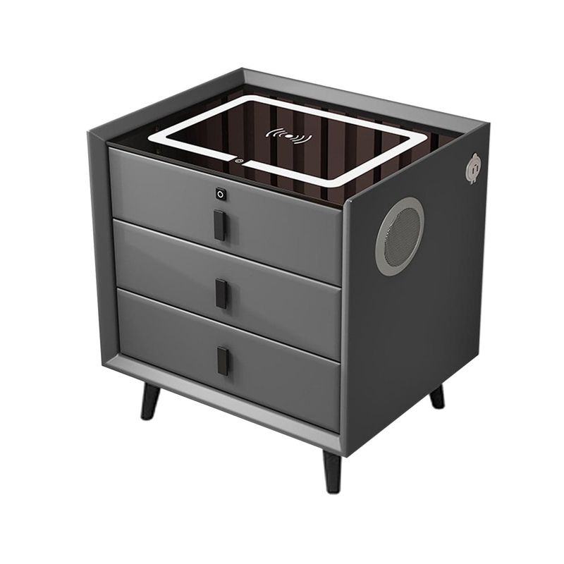 GENERICO - Mesa de Noche Smart 900-2  Gris Oscuro