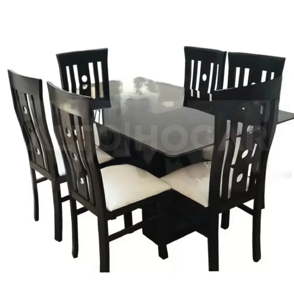 ALTO HOGAR - Juego de Comedor Alto Hogar 6 Sillas Clau Beige