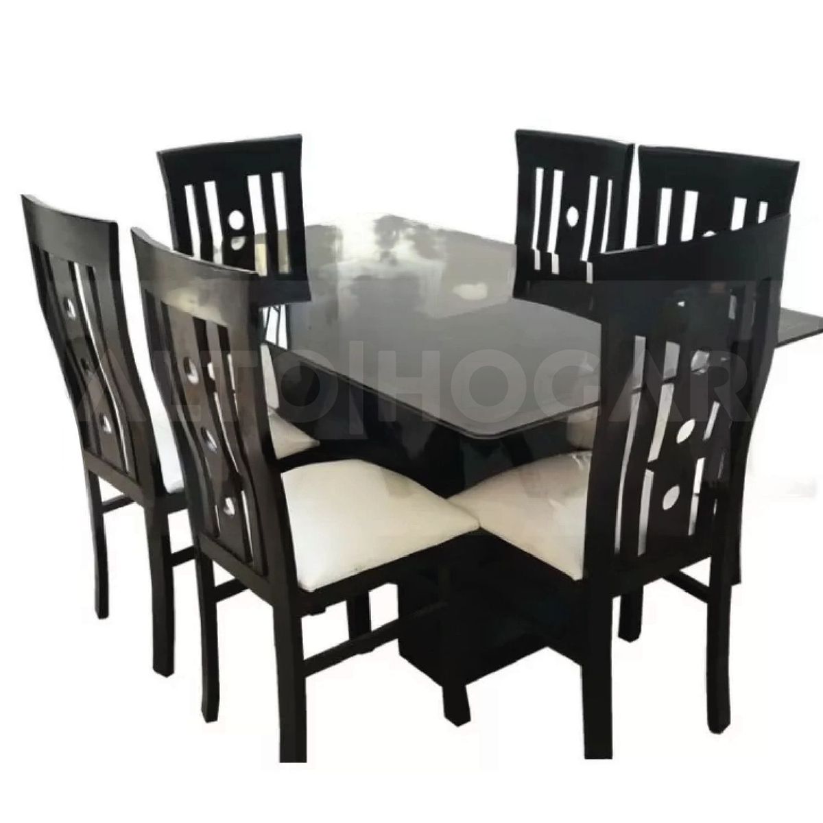ALTO HOGAR - Juego de Comedor Alto Hogar 6 Sillas Clau Beige