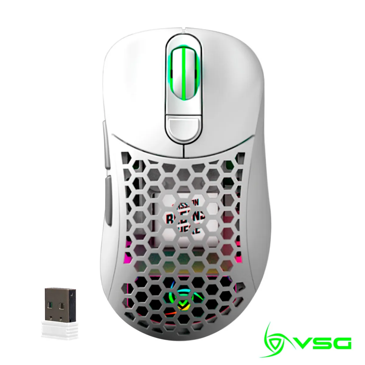VSG - Mouse Gamer VSG Aquila Fly Inalámbrico Blanco Mate