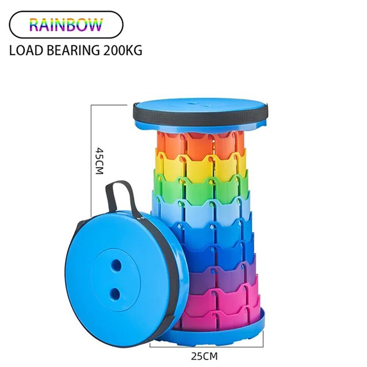 GENERICO - Banco Plegable Portatil graduable Multicolor